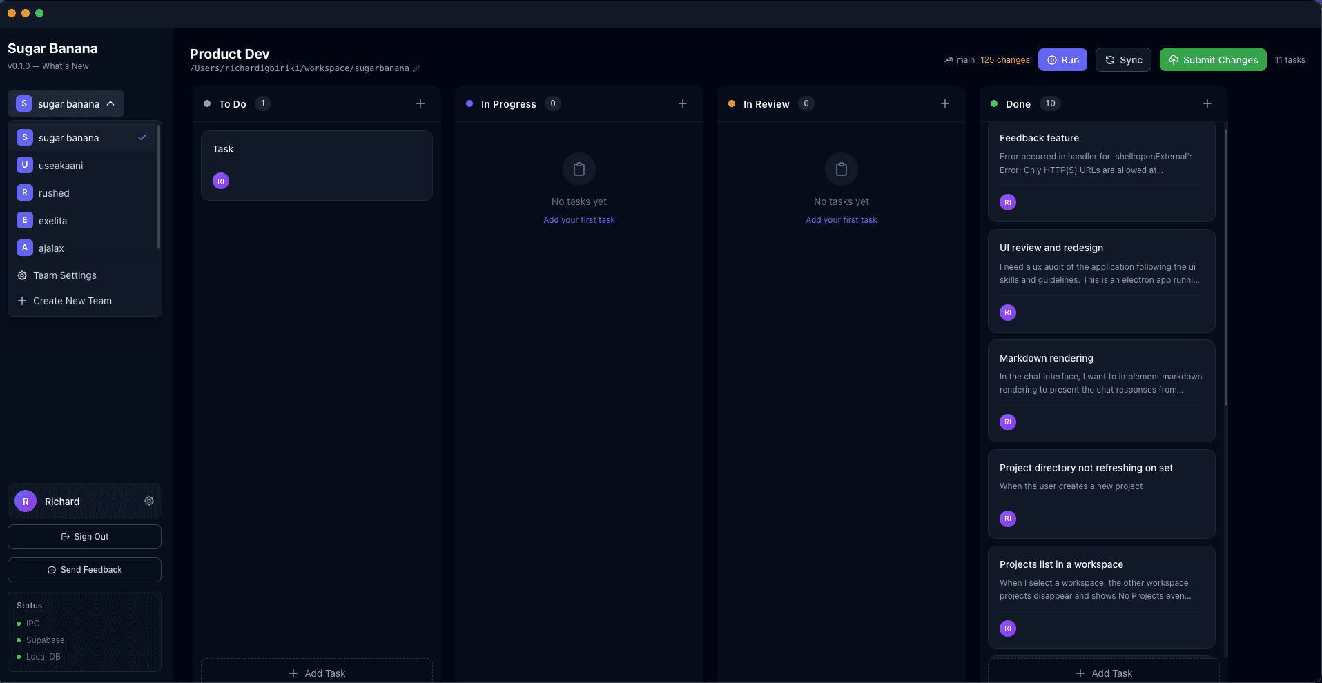 Collaboration in Sugar Banana